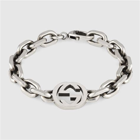 bracciale gucci argento uomo|Gioielli & Orologi .